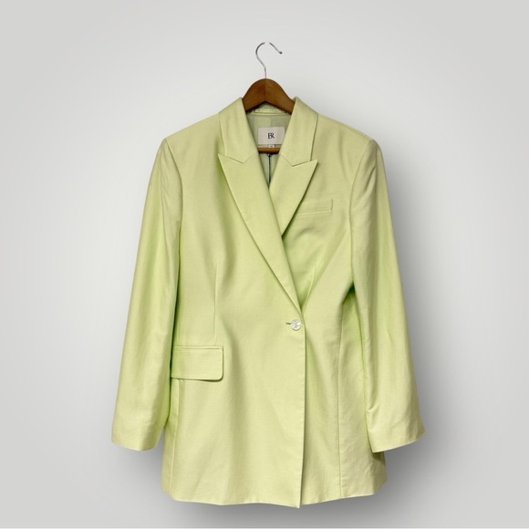 BANANA REPUBLIC HOURGLASS (NWT ITALIAN VISCOSE-LINEN BLAZER Sz 12 - Picture 5 of 16